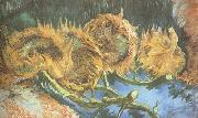Four Cut Sunflowers (nn04), Vincent Van Gogh